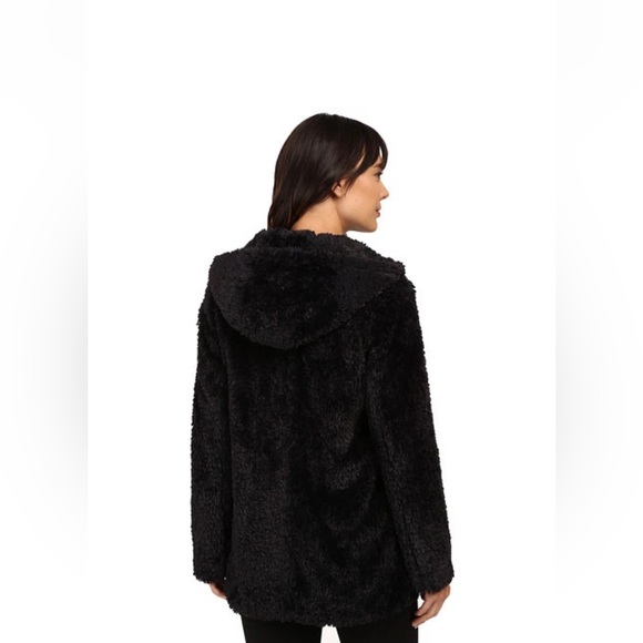Kenneth Cole Black Warm Winter Faux Fur Jacket in Size Medium - Picture 3 of 13